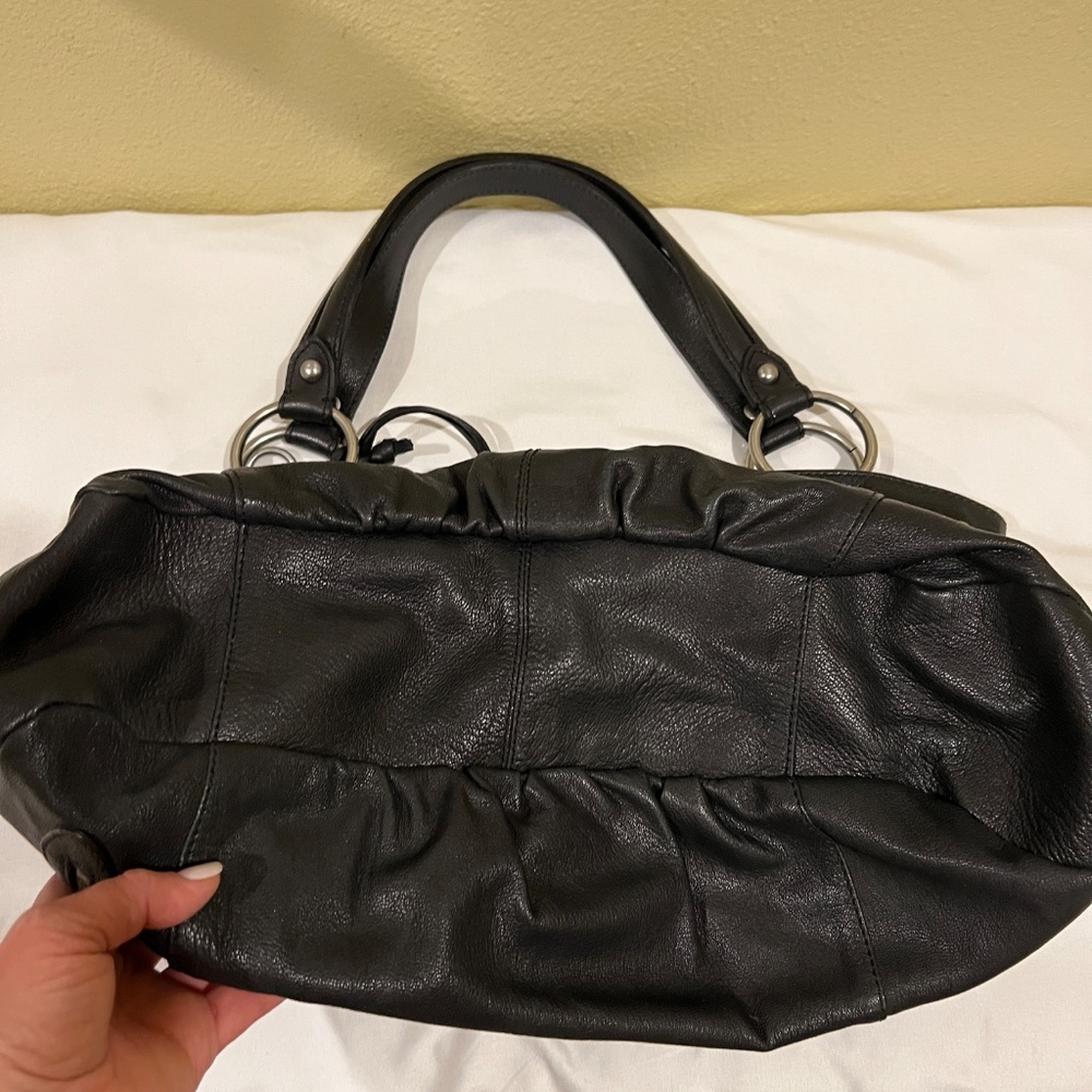 Juicy Couture Genuine Black Leather Hobo Shoulder Handbag - Picture 10 of 16